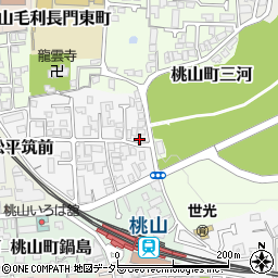 京都府京都市伏見区桃山筑前台町36周辺の地図