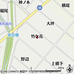 愛知県安城市古井町竹ケ花周辺の地図