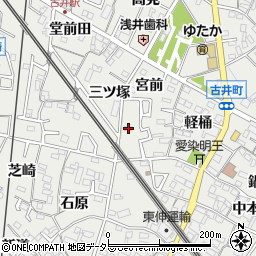 愛知県安城市古井町宮前5周辺の地図