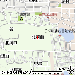 京都府長岡京市長法寺（北新面）周辺の地図