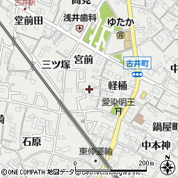 愛知県安城市古井町宮前12周辺の地図