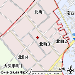 愛知県碧南市北町周辺の地図