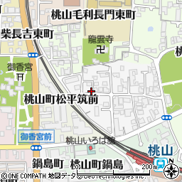 京都府京都市伏見区桃山筑前台町18周辺の地図