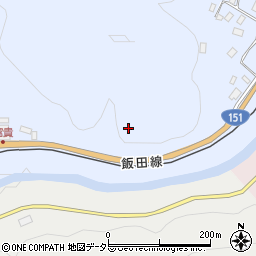 愛知県新城市富栄金割周辺の地図