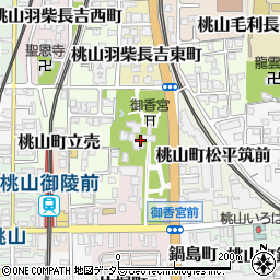 京都府京都市伏見区御香宮門前町周辺の地図