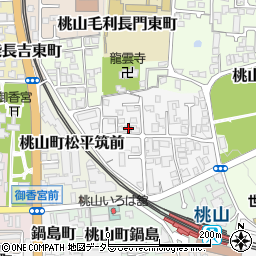 京都府京都市伏見区桃山筑前台町11周辺の地図