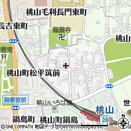 京都府京都市伏見区桃山筑前台町10周辺の地図