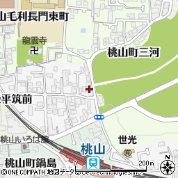 京都府京都市伏見区桃山筑前台町37-4周辺の地図
