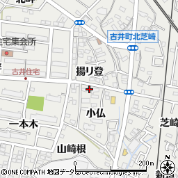 愛知県安城市古井町小仏38周辺の地図