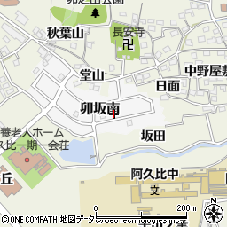 愛知県知多郡阿久比町卯坂南89周辺の地図