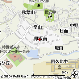 愛知県知多郡阿久比町卯坂南85周辺の地図