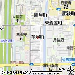 京都府京都市伏見区革屋町周辺の地図