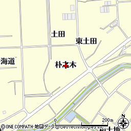愛知県常滑市矢田朴之木周辺の地図