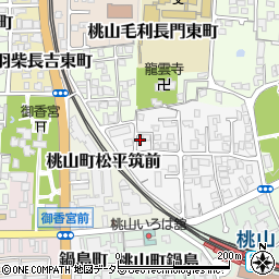 京都府京都市伏見区桃山筑前台町16周辺の地図