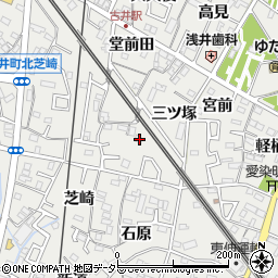 愛知県安城市古井町三ツ塚33周辺の地図