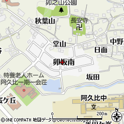 愛知県知多郡阿久比町卯坂南周辺の地図