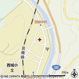 広島県庄原市西城町西城180周辺の地図
