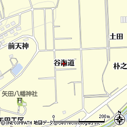 愛知県常滑市矢田（谷海道）周辺の地図
