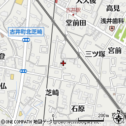 愛知県安城市古井町三ツ塚36周辺の地図