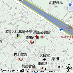 兵庫県加西市北条町栗田231周辺の地図