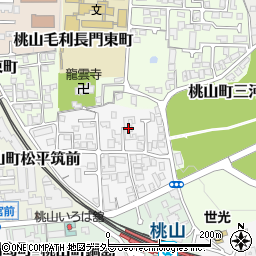 京都府京都市伏見区桃山筑前台町31周辺の地図