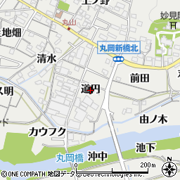 愛知県岡崎市丸山町（道円）周辺の地図