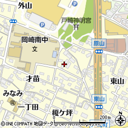 愛知県岡崎市戸崎町（野畔）周辺の地図