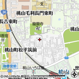 京都府京都市伏見区桃山筑前台町8周辺の地図