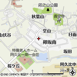 愛知県知多郡阿久比町卯坂南52周辺の地図