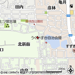 京都府長岡京市うぐいす台172-20周辺の地図