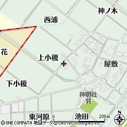 愛知県岡崎市下佐々木町上小榎9周辺の地図