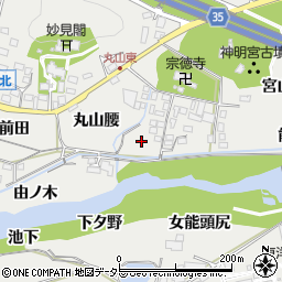 愛知県岡崎市丸山町エゲ前周辺の地図