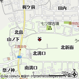 京都府長岡京市長法寺谷周辺の地図