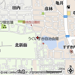京都府長岡京市うぐいす台172-15周辺の地図