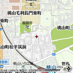 京都府京都市伏見区桃山筑前台町31-18周辺の地図