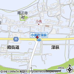 愛知県岡崎市小美町殿街道170周辺の地図