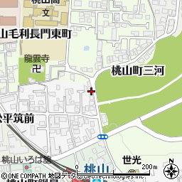 京都府京都市伏見区桃山筑前台町37-2周辺の地図