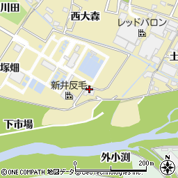 愛知県岡崎市大平町土井下周辺の地図