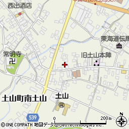 滋賀県甲賀市土山町北土山1638周辺の地図