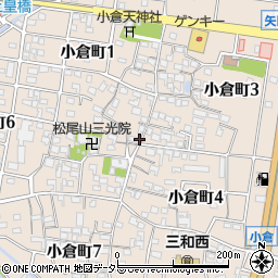 愛知県常滑市小倉町周辺の地図