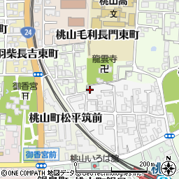 京都府京都市伏見区桃山筑前台町2周辺の地図