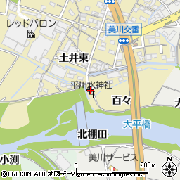 愛知県岡崎市大平町下市場1周辺の地図