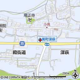 愛知県岡崎市小美町殿街道166周辺の地図