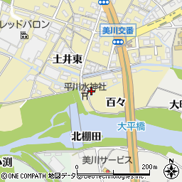 愛知県岡崎市大平町瓦屋前30周辺の地図