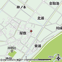 愛知県岡崎市下佐々木町屋敷87周辺の地図