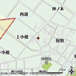 愛知県岡崎市下佐々木町屋敷20周辺の地図