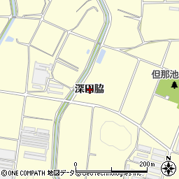 愛知県常滑市矢田深田脇周辺の地図