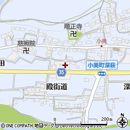 愛知県岡崎市小美町殿街道157周辺の地図