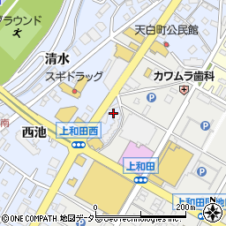 愛知県岡崎市天白町東池周辺の地図