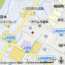 愛知県岡崎市上和田町北天白周辺の地図